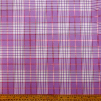 Suiting Fabric Plaid Meringue Mauve