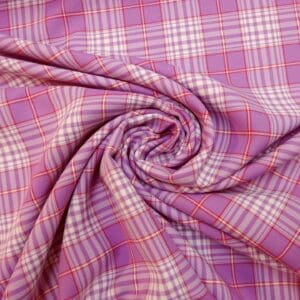 Suiting Fabric Plaid Meringue Mauve