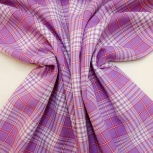 Suiting Fabric Plaid Meringue Mauve