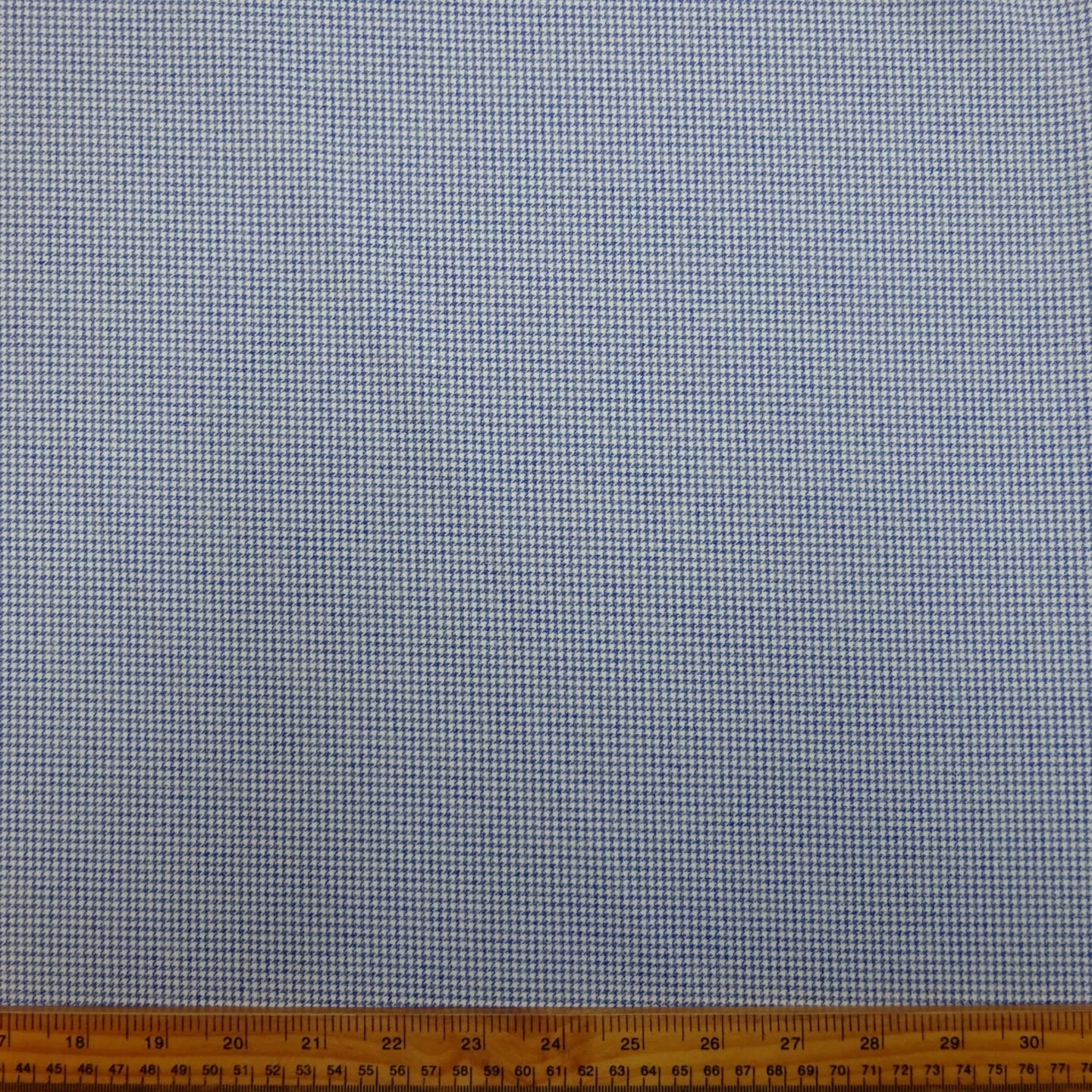 Suiting Fabric Puppy Tooth Check Denim Blue