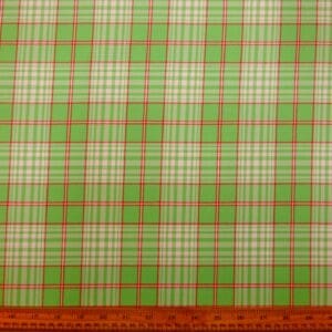 Suiting Fabric Plaid Peppermint Patty Green