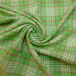 Suiting Fabric Plaid Peppermint Patty Green