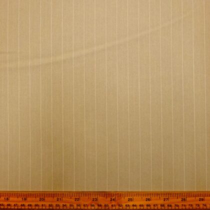 Suiting Fabric Pin Stripe Digestive Biscuit Beige