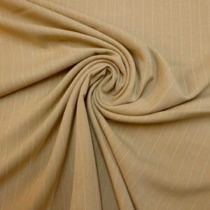 Suiting Fabric Pin Stripe Digestive Biscuit Beige