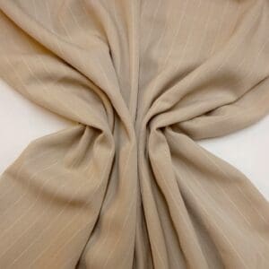 Suiting Fabric Pin Stripe Digestive Biscuit Beige