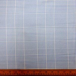 Suiting Fabric Prince Of Wales Denim Blue