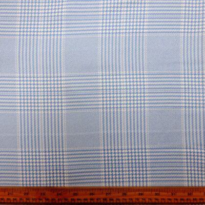 Suiting Fabric Prince Of Wales Denim Blue