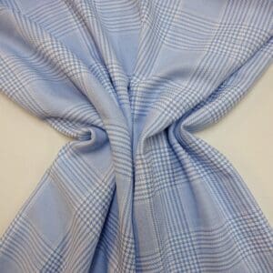Suiting Fabric Prince Of Wales Denim Blue