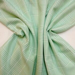 Suiting Fabric Prince Of Wales Sloe Gin Mint