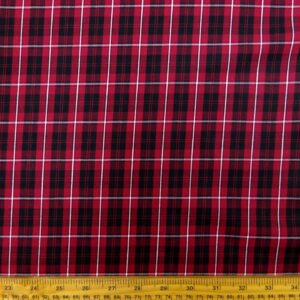 Tartan Fabric Cotton Balmoral Red
