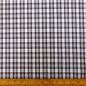 Tartan Fabric Cotton Whiskey Galore White Grey Wine