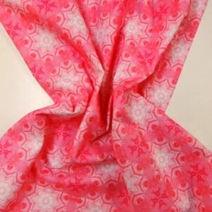 Cotton Fabric Digital Print Prism Star Pink
