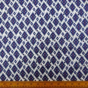 Brushed Cotton Fabric Diamond Geeyzer Royal Red