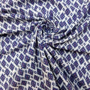 Brushed Cotton Fabric Diamond Geeyzer Royal Red