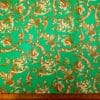 Chiffon Fabric Fancy Filigree Emerald Gold