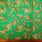 Chiffon Fabric Fancy Filigree Emerald Gold