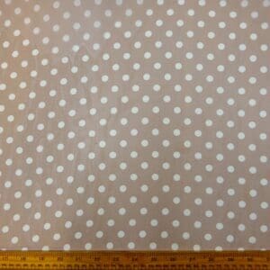 Chiffon Fabric Cream 1cm Dot Beige