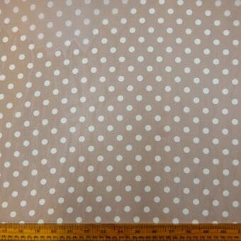 Chiffon Fabric Cream 1cm Dot Beige