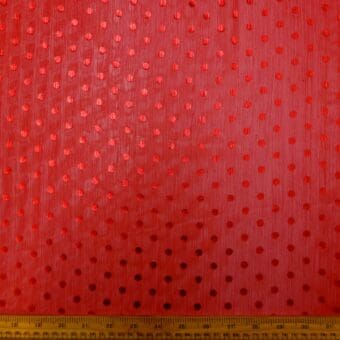 Chiffon Fabric Soft Crinkle Chiffon With Shiny Spot Red