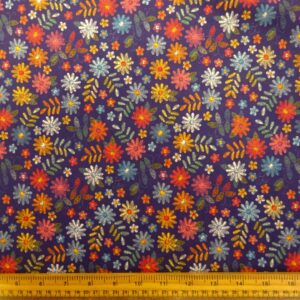 French Cotton Lawn Fabric Soft Finish Valerie Fleur Purple