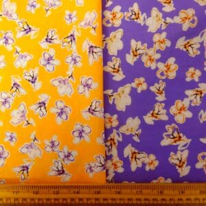 French Cotton Lawn Fabric Soft Finish Floral Snowdrops