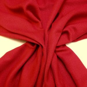 Curtain Fabric Swans Weave Crimson Red