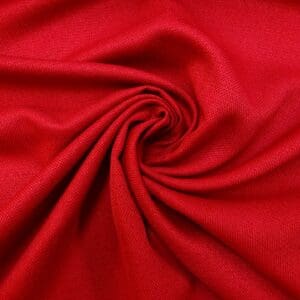 Curtain Fabric Swans Weave Crimson Red