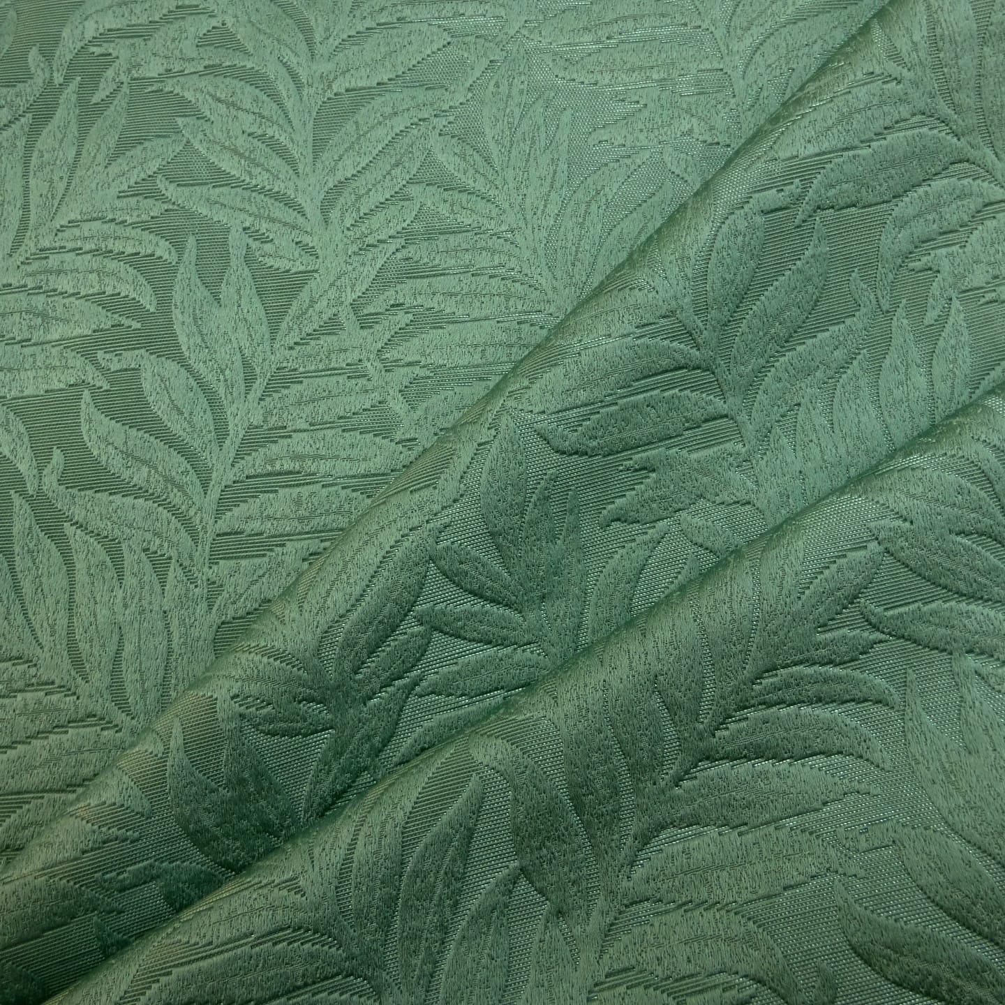 Curtain Fabric Upholstery Fantasy Ferns Duck Egg Green