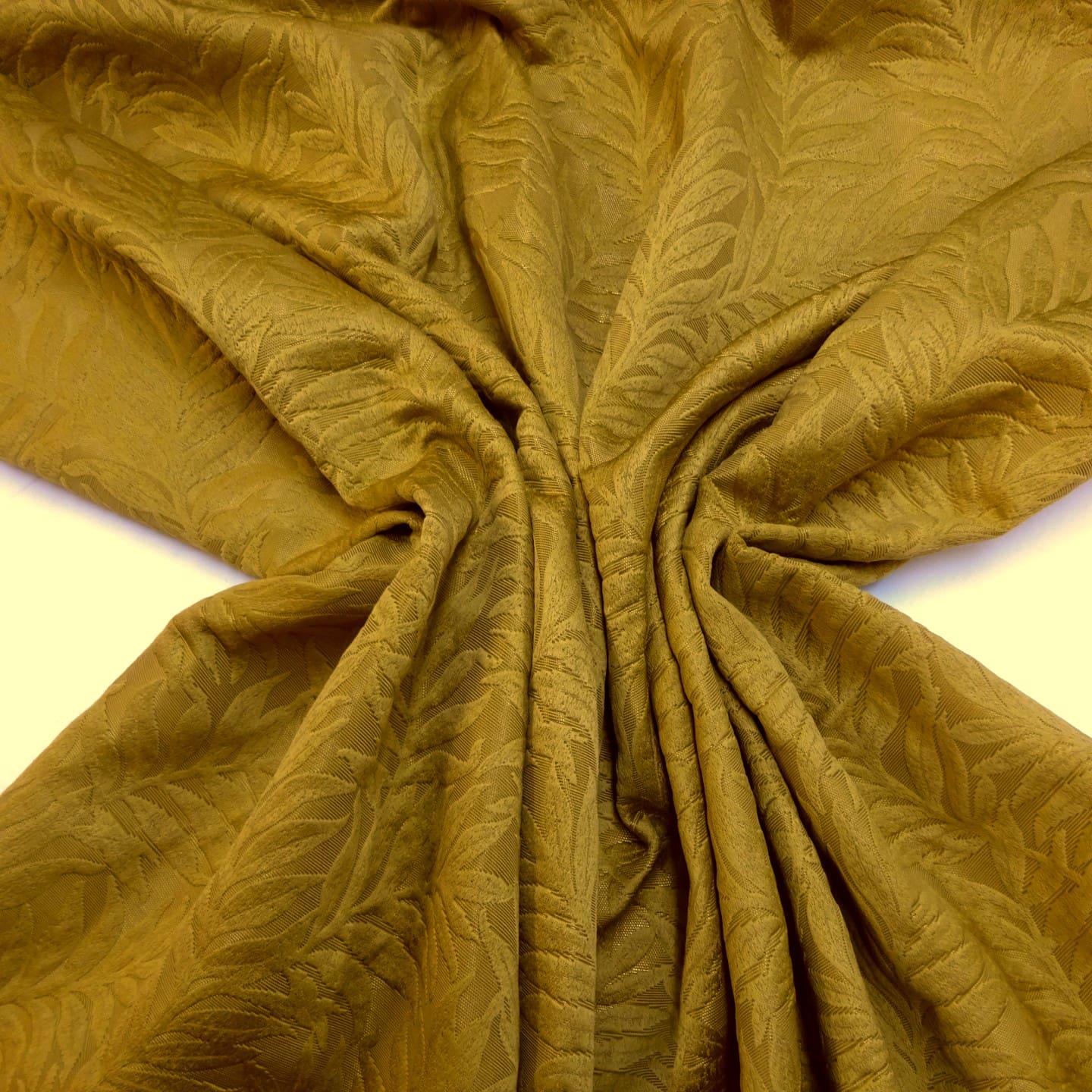 Curtain Fabric Upholstery Fantasy Ferns Golden Mustard