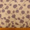 Curtain Fabric Tapestry Weight Delilah Floral Cream Aubergine
