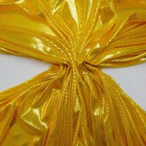 Computer Foil Jersey Fabric Ricochet Studs Gold/Gold
