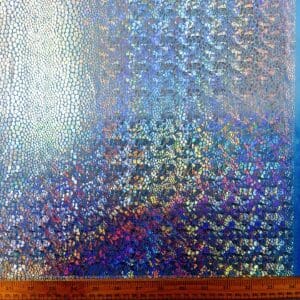 Hologram Foiling Jersey Fabric Razzamattaz Reptile Turquoise