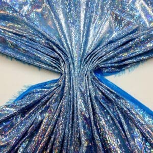 Hologram Foiling Jersey Fabric Razzamattaz Reptile Turquoise