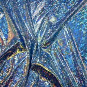 Hologram Foiling Jersey Fabric Razzamattaz Reptile Turquoise
