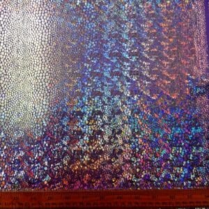 Hologram Foiling Jersey Fabric Razzamattaz Reptile Purple