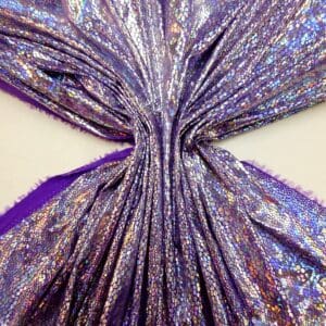 Hologram Foiling Jersey Fabric Razzamattaz Reptile Purple