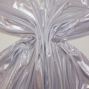 Computer Foil Jersey Fabric Ricochet Studs White/Silver