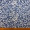 Jersey Fabric Printed Loop Backed Floral Elizabeth Blue