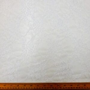 Lace Fabric Stretch Johnson Rose White