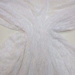 Lace Fabric Stretch Johnson Rose White
