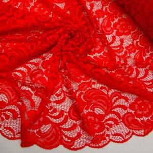 Lace Fabric Songs Of Paris Red