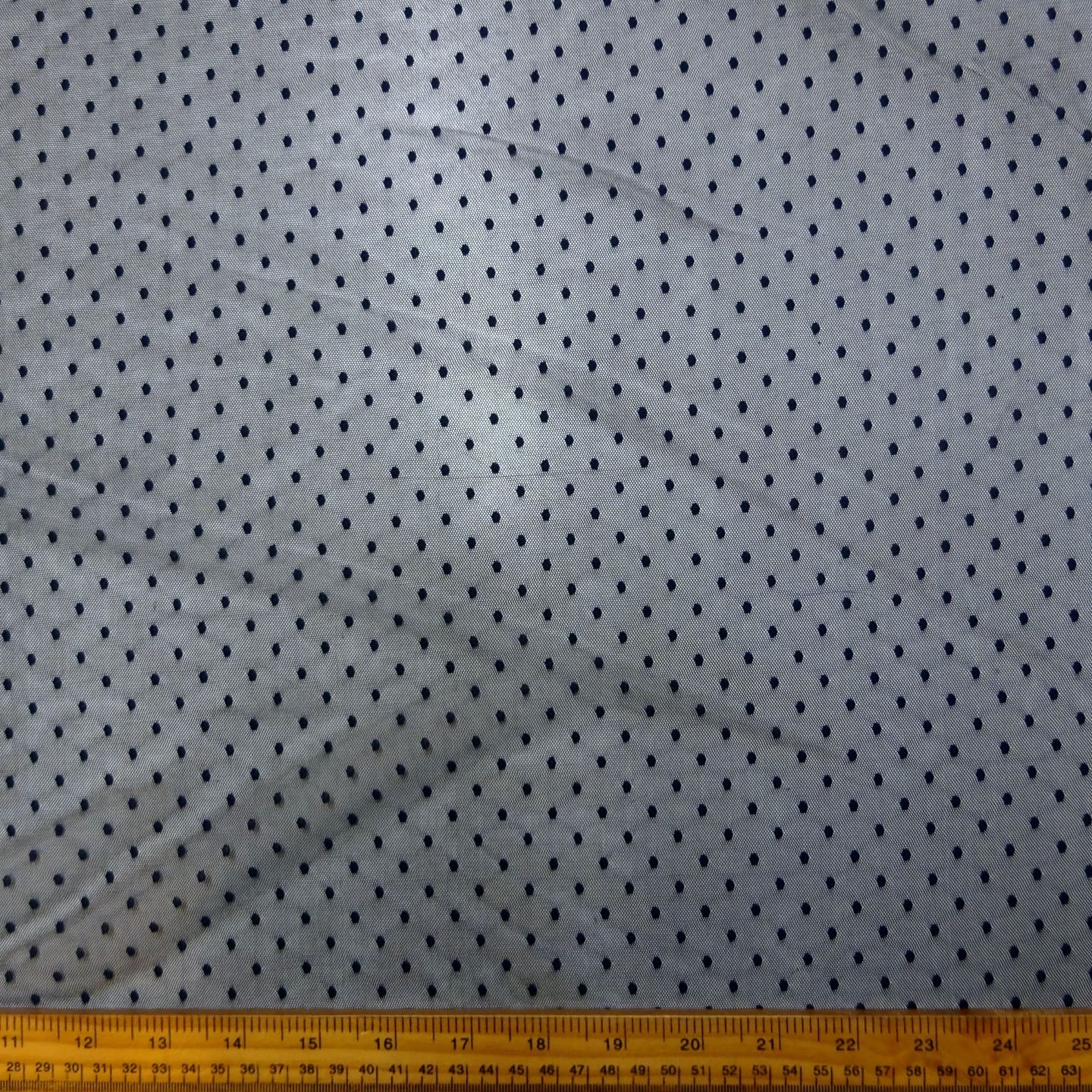 Lace Fabric Pin Spot Navy - Image 3