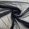 Lace Fabric Pin Spot Navy