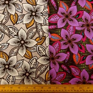 Suiting Fabric Linen Mix Floral Honolulu Blooms