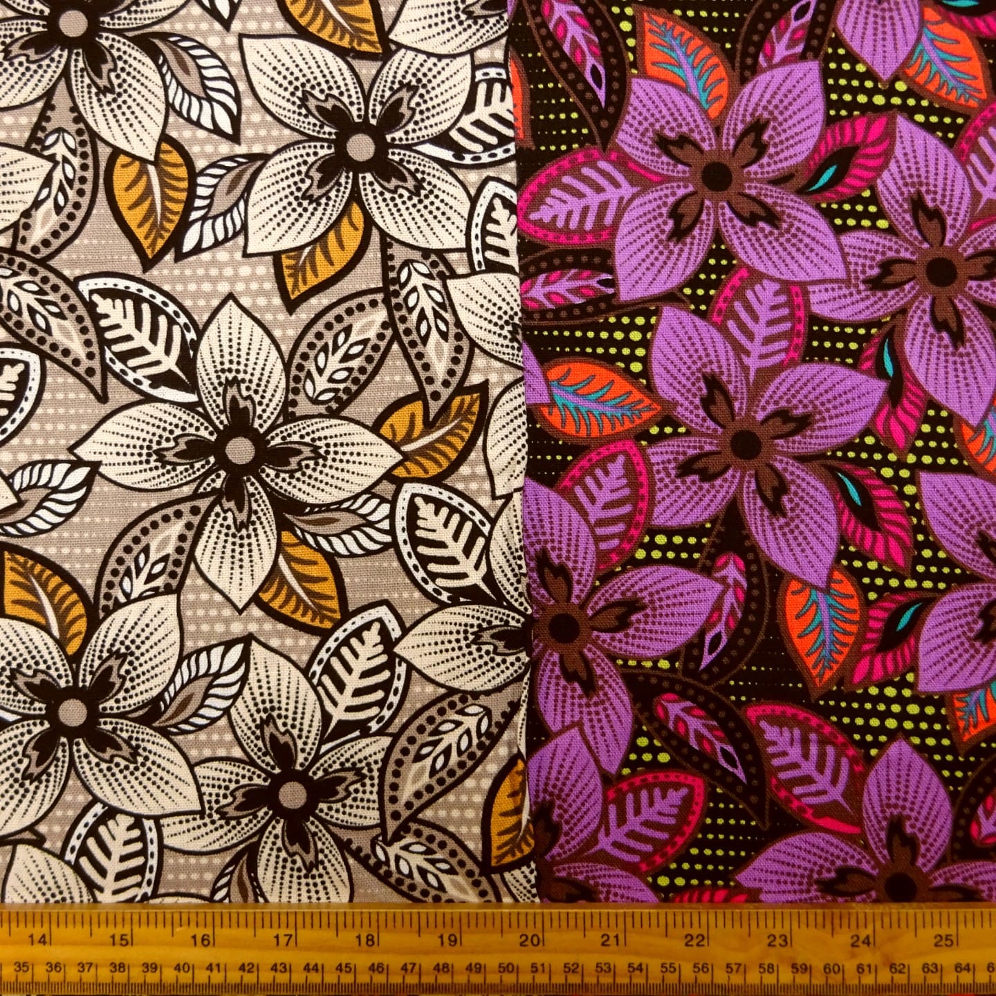 Suiting Fabric Linen Mix Floral Honolulu Blooms