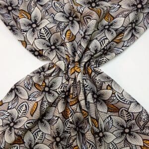 Suiting Fabric Linen Mix Floral Honolulu Blooms Beige/Tan