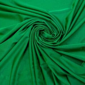 Lycra Fabric Plain Shiny Emerald