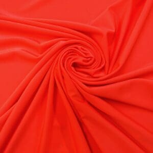 Lycra Fabric Plain Matt Coral Skinny Weave