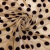 Mesh Netting Fabric Soft Flocked Spots Shilling Size Black On Nude Net