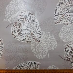 PVC Tabling Fabric Shadow Leaf Grey
